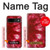 S2480 Tie dye rouge Etui Coque Housse pour Google Pixel 8a