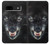 S2823 Noir Loup Bleu Yeux Visage Etui Coque Housse pour Google Pixel 8a