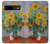 S2937 Claude Monet Bouquet de tournesols Etui Coque Housse pour Google Pixel 8a