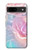 S3050 Pastel Fleurs millésimé Etui Coque Housse pour Google Pixel 8a