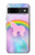 S3070 Arc en ciel pastel ciel Licorne Etui Coque Housse pour Google Pixel 8a