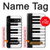 S3078 Noir et blanc Clavier de piano Etui Coque Housse pour Google Pixel 8a