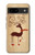 S3081 Bois Raindeer imprimé graphique Etui Coque Housse pour Google Pixel 8a