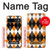 S3421 Noir Orange Blanc Argyle Plaid Etui Coque Housse pour Google Pixel 8a