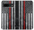 S3687 Drapeau américain de pompier mince ligne rouge Etui Coque Housse pour Google Pixel 8a