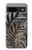 S3692 Feuilles de palmier gris noir Etui Coque Housse pour Google Pixel 8a