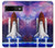 S3913 Navette spatiale nébuleuse colorée Etui Coque Housse pour Google Pixel 8a