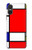 S0157 Composition Rouge Bleu Jaune Etui Coque Housse pour Sony Xperia 10 VI
