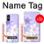 S2361 Fleurs blanches Violet Etui Coque Housse pour Sony Xperia 10 VI