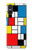 S3814 Composition de dessin au trait Piet Mondrian Etui Coque Housse pour Sony Xperia 10 VI