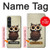 S0360 café Chouette Etui Coque Housse pour Sony Xperia 1 VI