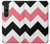 S1849 Rose Noir Chevron Zigzag Etui Coque Housse pour Sony Xperia 1 VI