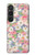S3688 Motif d'art floral floral Etui Coque Housse pour Sony Xperia 1 VI