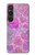 S3710 Coeur d'amour rose Etui Coque Housse pour Sony Xperia 1 VI