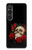 S3753 Roses de crâne gothique sombre Etui Coque Housse pour Sony Xperia 1 VI