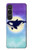 S3807 Killer Whale Orca Lune Pastel Fantaisie Etui Coque Housse pour Sony Xperia 1 VI