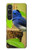 S3839 Oiseau bleu du bonheur Oiseau bleu Etui Coque Housse pour Sony Xperia 1 VI