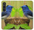 S3839 Oiseau bleu du bonheur Oiseau bleu Etui Coque Housse pour Sony Xperia 1 VI