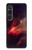 S3897 Espace nébuleuse rouge Etui Coque Housse pour Sony Xperia 1 VI