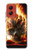S0863 De feu crâne Etui Coque Housse pour Motorola Moto G Stylus 5G (2024)