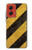 S2231 Noir et Jaune Ligne de risque rayé Etui Coque Housse pour Motorola Moto G Stylus 5G (2024)