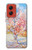 S2450 Van Gogh Fleur de Pêcher Etui Coque Housse pour Motorola Moto G Stylus 5G (2024)
