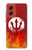 S2803 Feu Rouge Diable Lance Symbole Etui Coque Housse pour Motorola Moto G Stylus 5G (2024)