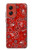 S3354 Rouge classique Bandana Etui Coque Housse pour Motorola Moto G Stylus 5G (2024)