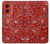 S3354 Rouge classique Bandana Etui Coque Housse pour Motorola Moto G Stylus 5G (2024)