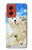 S3794 Ours polaire arctique amoureux de la peinture de phoque Etui Coque Housse pour Motorola Moto G Stylus 5G (2024)