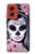 S3821 Sugar Skull Steampunk Fille Gothique Etui Coque Housse pour Motorola Moto G Stylus 5G (2024)