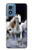 S0246 Cheval Blanc Etui Coque Housse pour Motorola Moto G Play 4G (2024)