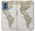 S0604 Carte du monde Etui Coque Housse pour Motorola Moto G Play 4G (2024)