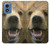 S0840 Grizzly Bear visage Etui Coque Housse pour Motorola Moto G Play 4G (2024)