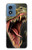 S0923 Dinosaur T-Rex Etui Coque Housse pour Motorola Moto G Play 4G (2024)