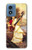 S1420 Saraswati déesse hindoue Etui Coque Housse pour Motorola Moto G Play 4G (2024)