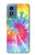 S1697 Tie Dye coloré imprimé graphique Etui Coque Housse pour Motorola Moto G Play 4G (2024)
