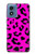 S1850 Motif rose Léopard Etui Coque Housse pour Motorola Moto G Play 4G (2024)