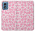 S2213 Motif rose Léopard Etui Coque Housse pour Motorola Moto G Play 4G (2024)