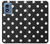 S2299 Noir Pois Etui Coque Housse pour Motorola Moto G Play 4G (2024)