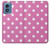 S2358 Rose à pois Etui Coque Housse pour Motorola Moto G Play 4G (2024)