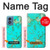 S2377 Turquoise Texture Motif imprimé Gemme Etui Coque Housse pour Motorola Moto G Play 4G (2024)