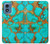 S2688 Aqua Copper Turquoise Graphic Gemme Etui Coque Housse pour Motorola Moto G Play 4G (2024)