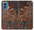 S2714 Rouille Texture acier imprimé graphique Etui Coque Housse pour Motorola Moto G Play 4G (2024)
