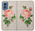 S3079 Rose Rose millésimé Etui Coque Housse pour Motorola Moto G Play 4G (2024)