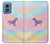 S3203 Arc en ciel Licorne Etui Coque Housse pour Motorola Moto G Play 4G (2024)