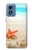 S3212 Coquilles de mer Étoile de mer Plage Etui Coque Housse pour Motorola Moto G Play 4G (2024)