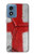 S3316 Angleterre Drapeau graphique Football Millésime Etui Coque Housse pour Motorola Moto G Play 4G (2024)
