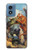 S3331 Peter Paul Rubens Tigre und Lowenjagd Etui Coque Housse pour Motorola Moto G Play 4G (2024)