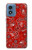 S3354 Rouge classique Bandana Etui Coque Housse pour Motorola Moto G Play 4G (2024)